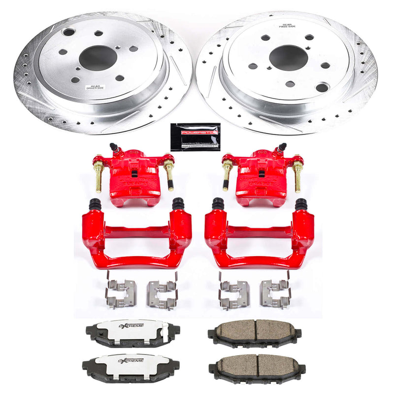 Power Stop KC6977-26 Z26 Street Warrior 1-Click Rear Brake Kit With Calipers for 2015-2021 Subaru WRX product image