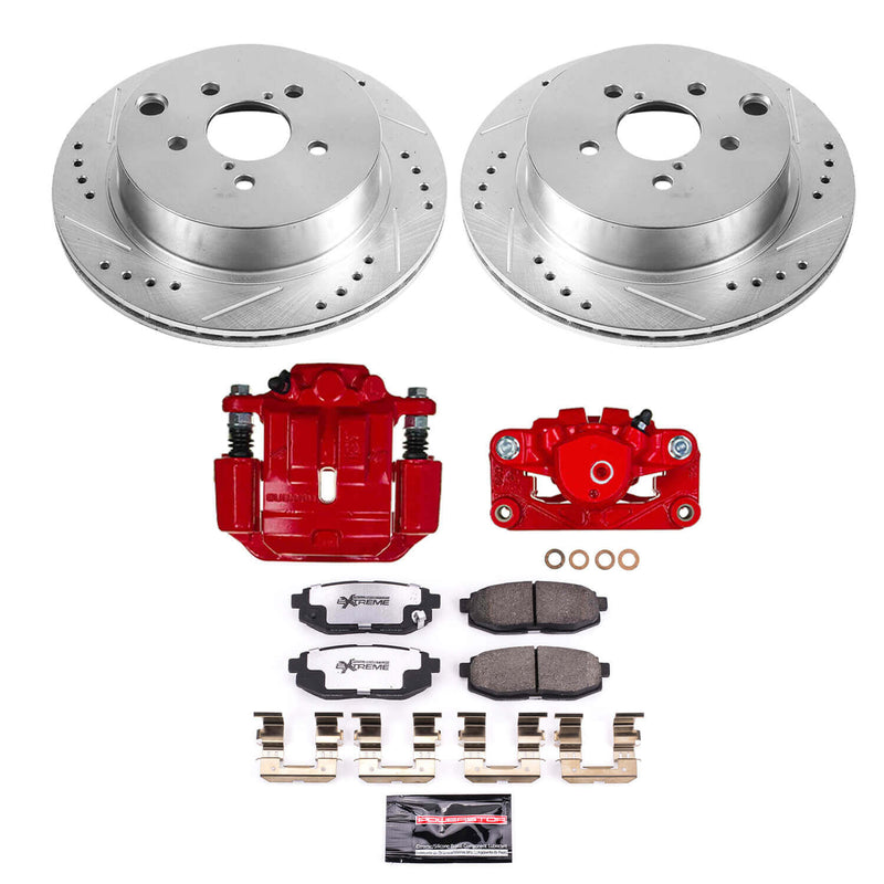 Power Stop KC6978A-26 Rear Z26 Street Warrior 1-Click Pad And Rotor Kit With Calipers for 2014-2018 Subaru Forester product image