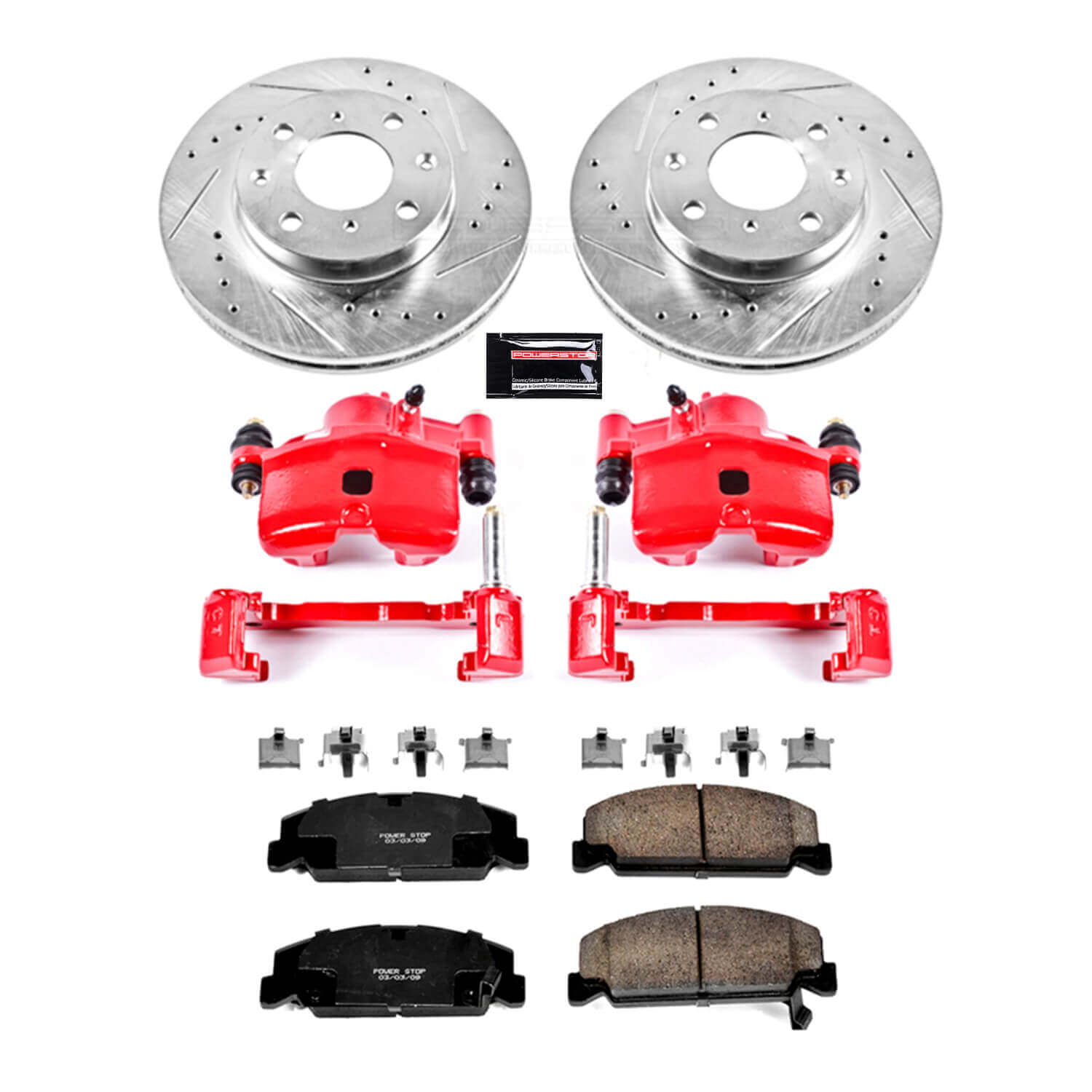 Power Stop KC699 Z23 Evolution Sport Performance 1-Click Brake Kit With Calipers (Front) for 1990-2000 Honda Civic product image