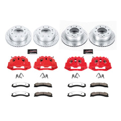 Power Stop KC6992-36 - Z36 Extreme Performance Truck And Tow 1-Click Drilled And Slotted Front And Rear Brake Kit With Calipers vehicle fitment brake part