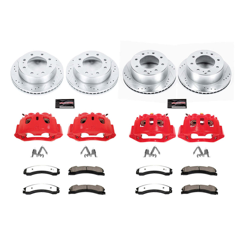 Power Stop KC6992-36 - Z36 Extreme Performance Truck And Tow 1-Click Drilled And Slotted Front And Rear Brake Kit With Calipers vehicle fitment brake part