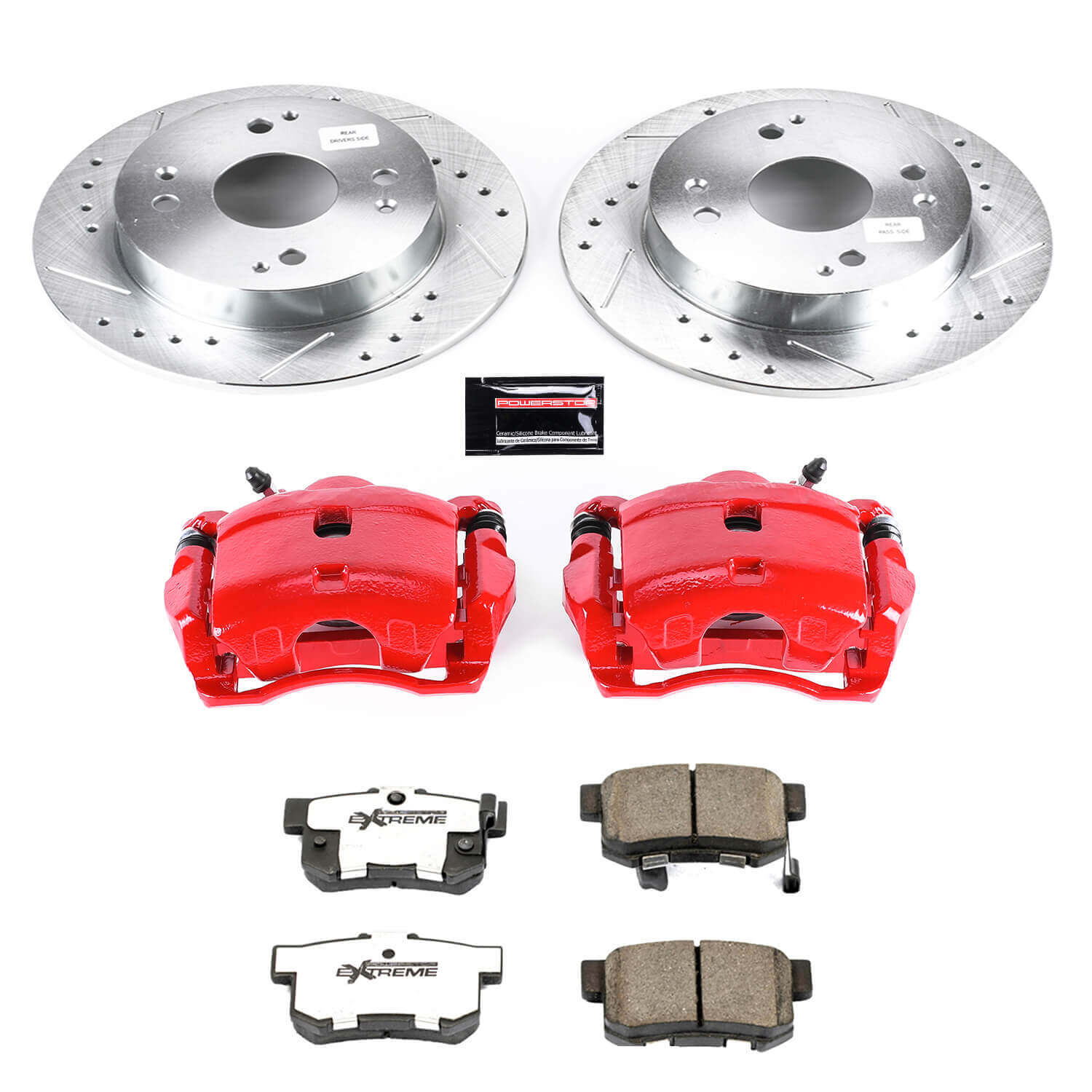 Power Stop KC701-26 Z26 Street Warrior 1-Click Rear Brake Kit With Calipers for 1991 Honda Accord Sedan (4 Door) Rear Disc product image