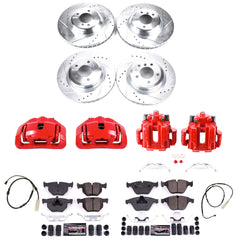 Power Stop KC7021 Z23 Evolution Sport Performance 1-Click Drilled And Slotted Front And Rear Brake Kit With Calipers for 2013-2015 BMW X1 XDRIVE35I product image