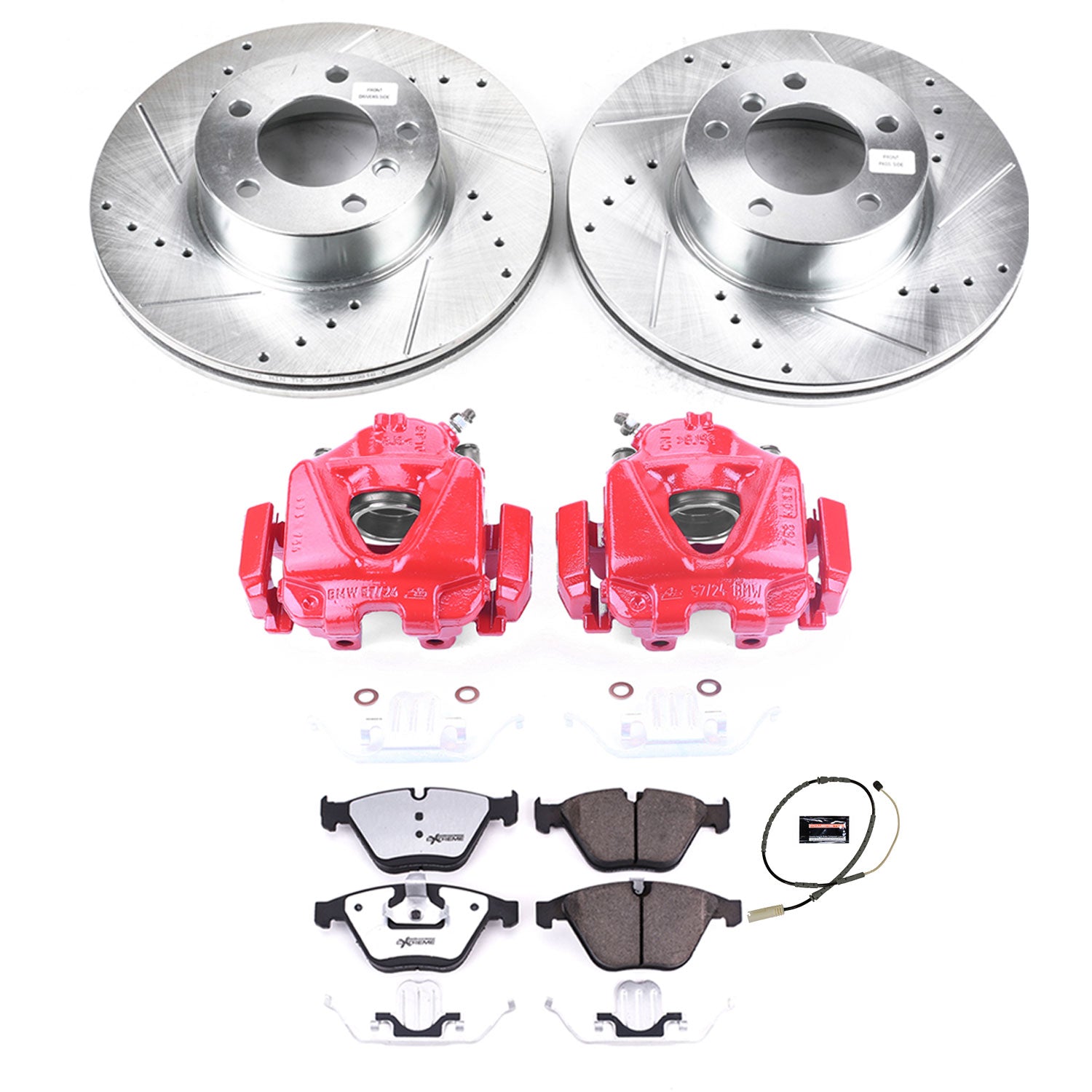 Power Stop KC7026 26 - Z26 Street Warrior 1-Click Front Brake Kit With Calipers for 2013-2015 BMW X1 SDRIVE28I product image