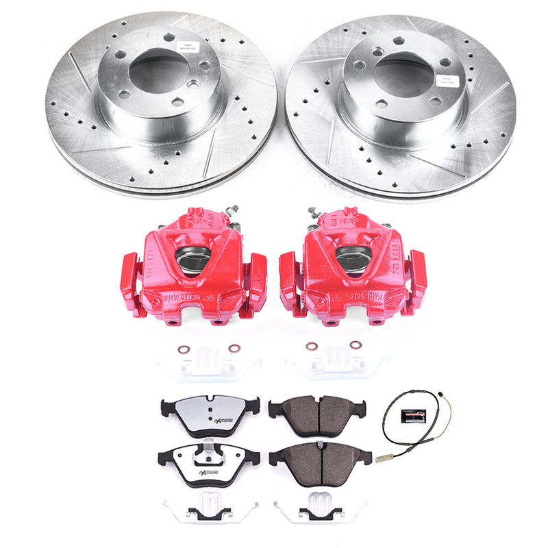 Power Stop KC7026-26 Z26 Street Warrior 1-Click Front Brake Kit With Calipers for 2013-2015 BMW X1 SDRIVE28I product image