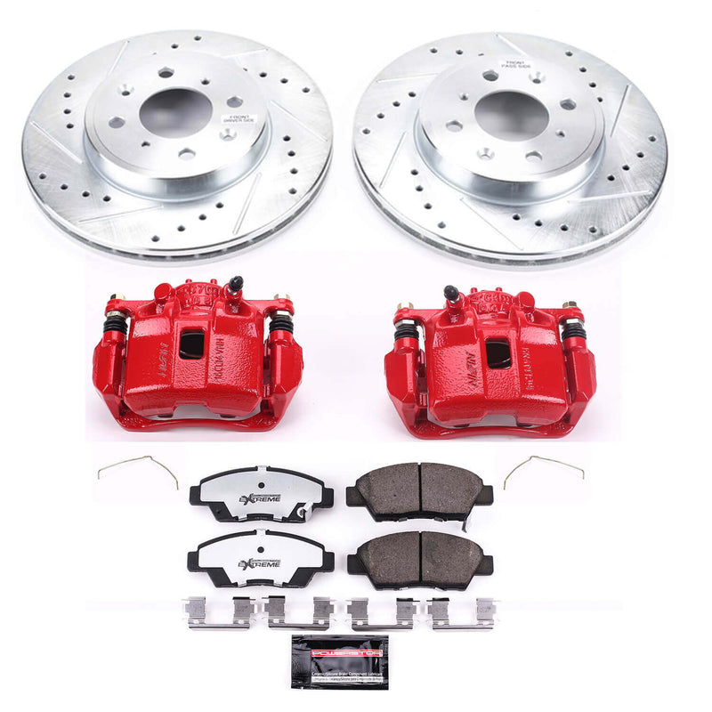 Power Stop KC7032A-26 - Z26 Street Warrior 1-Click Front Brake Kit With Calipers vehicle fitment brake part