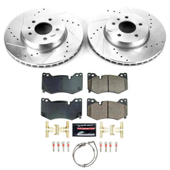Power Stop KC7033-26 - Front And Rear Z26 Street Warrior Pad And Rotor Kit With Calipers vehicle fitment brake part
