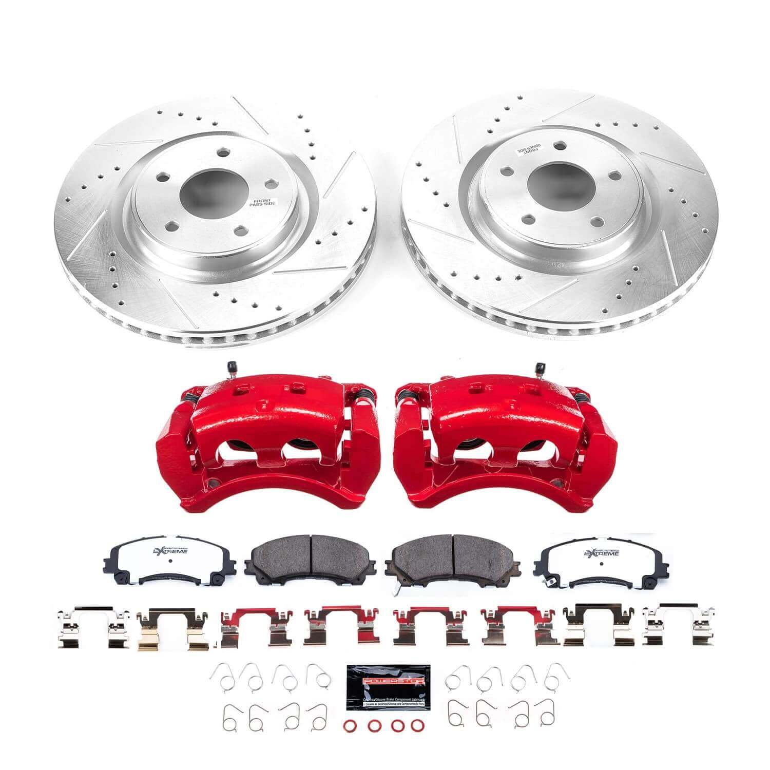 Power Stop KC7034-26 - Front Z26 Street Warrior Pad And Rotor Kit With Calipers vehicle fitment brake part