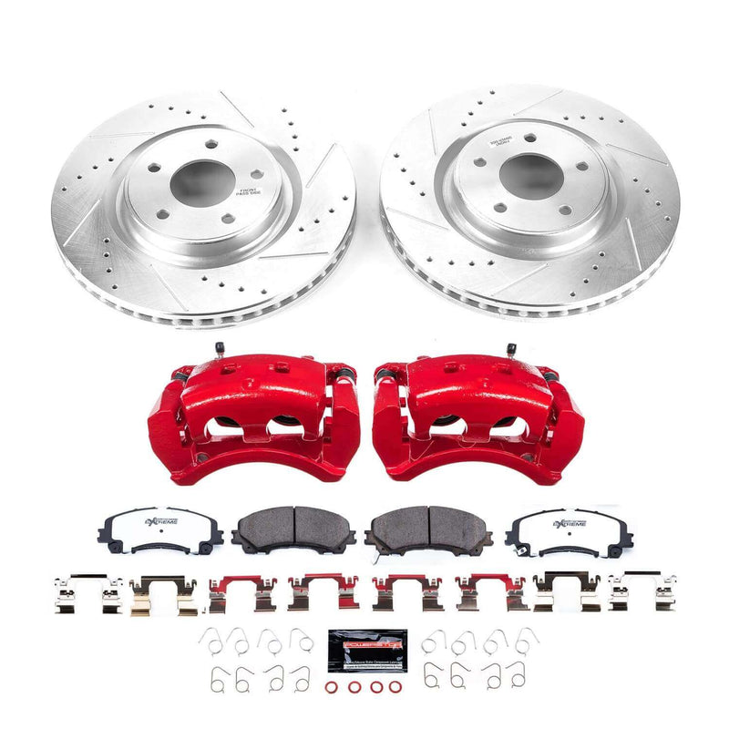 Power Stop KC7034-26 - Front Z26 Street Warrior Pad And Rotor Kit With Calipers vehicle fitment brake part