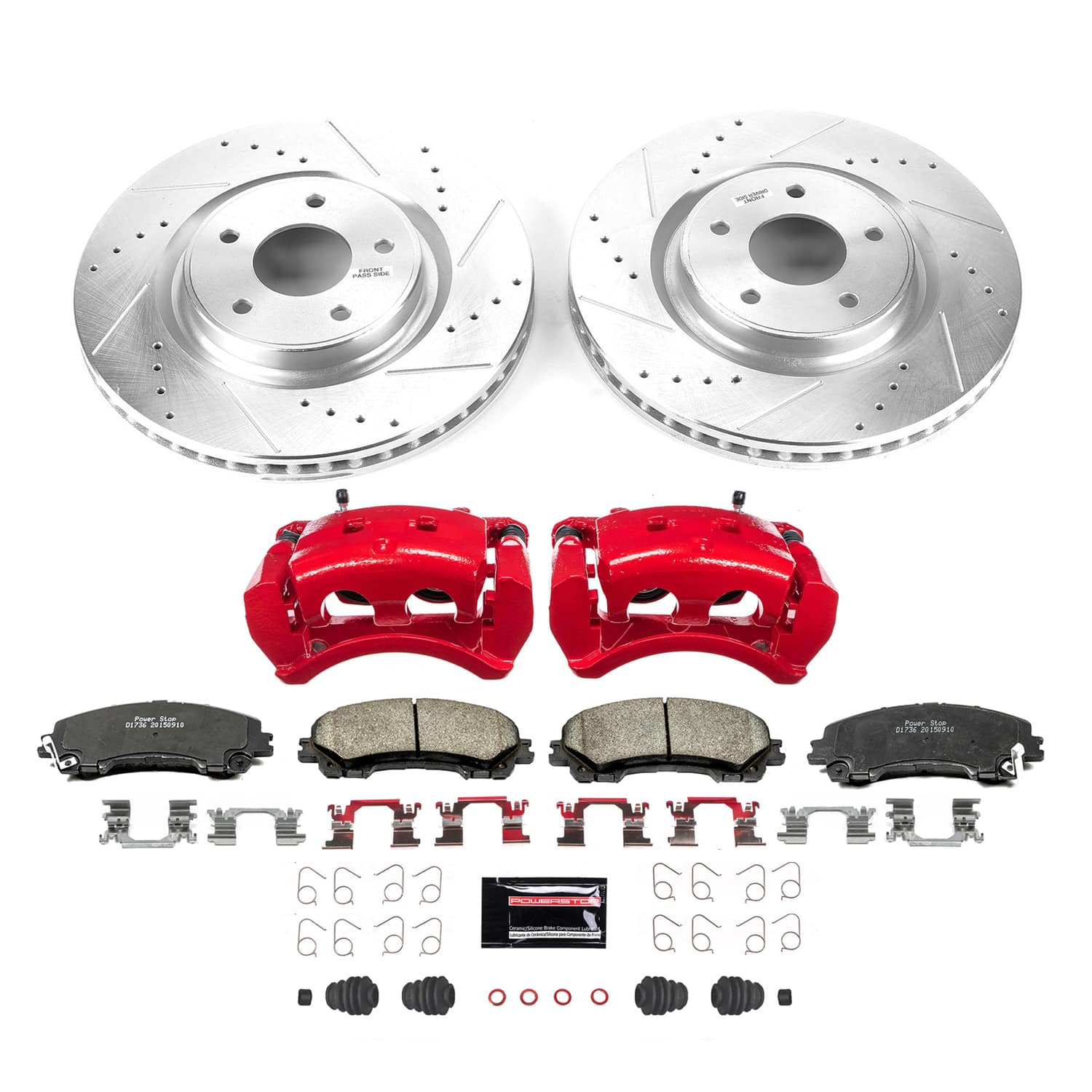 Power Stop KC7034 - Front Z23 Evolution Sport Pad And Rotor Kit With Calipers vehicle fitment brake part
