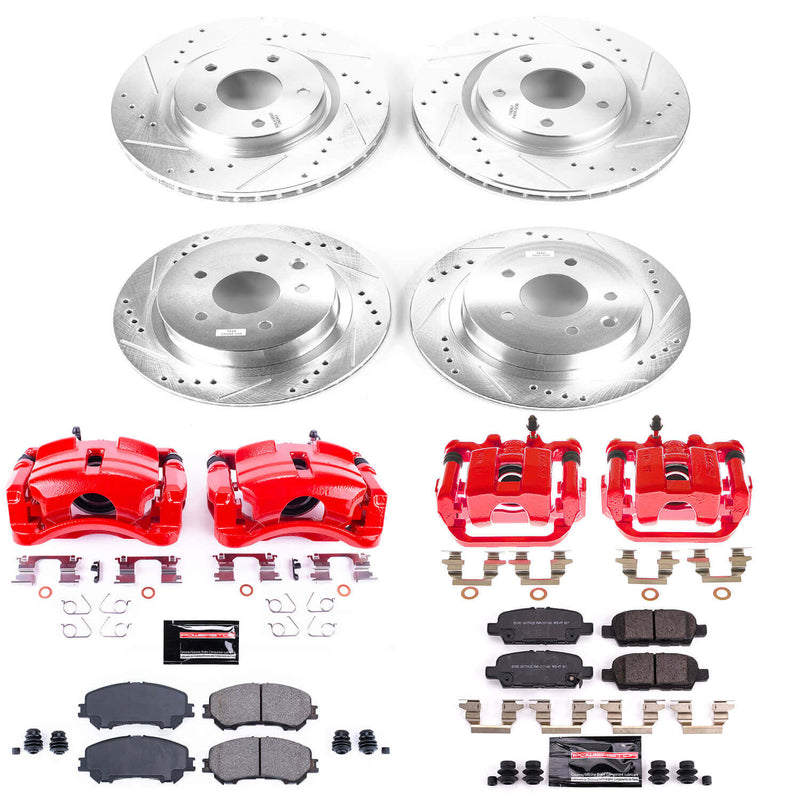 Power Stop KC7035A Z23 Evolution Sport Performance Pad And Rotor Kit With Calipers for 2014-2020 Nissan Rogue product image