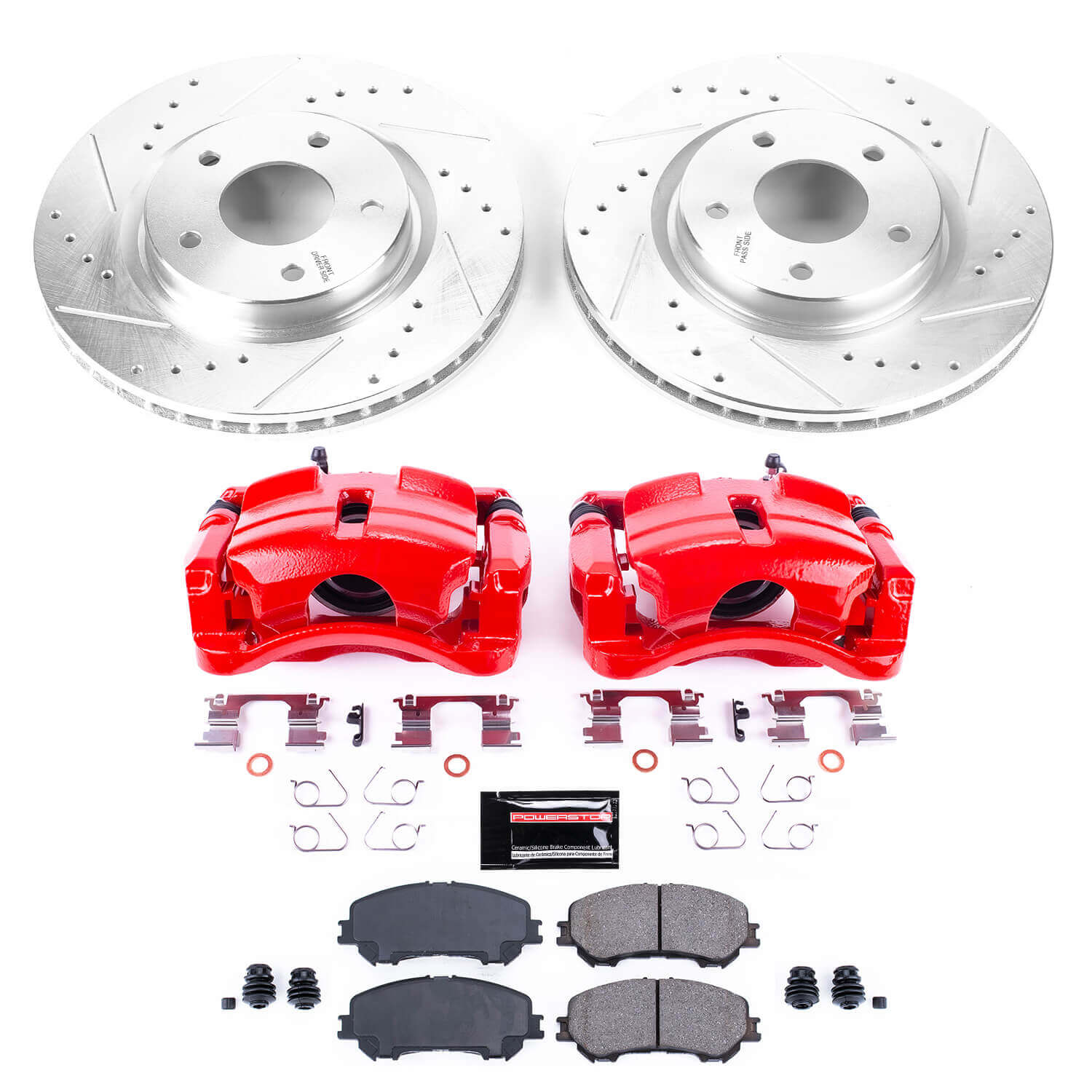Power Stop KC7036A Z23 Evolution Sport Performance Pad And Rotor Kit With Calipers for 2014-2020 Nissan Rogue product image