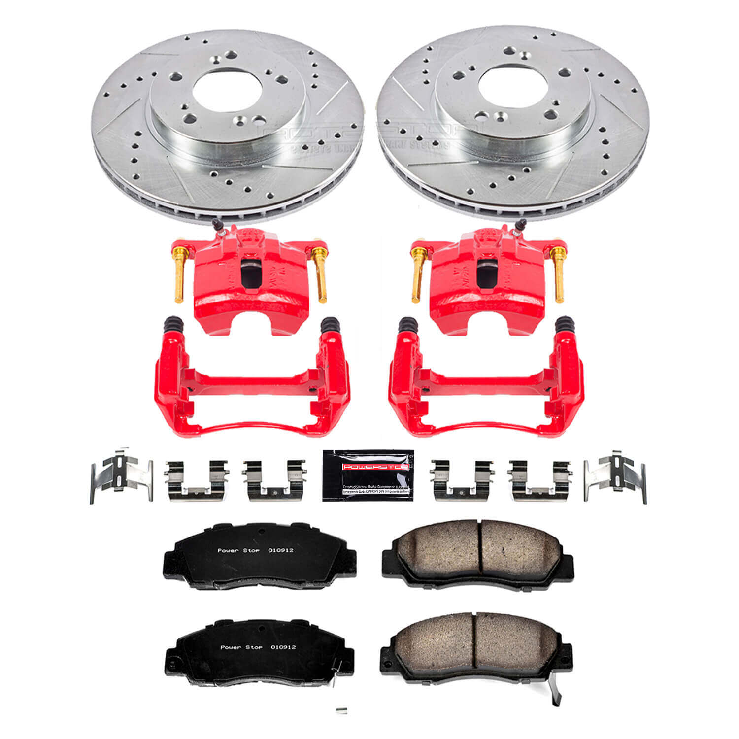 Power Stop KC704 Z23 Evolution Sport Performance 1-Click Brake Kit With Calipers (Front) for 1995-2001 Acura Integra Type product image