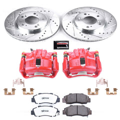 Power Stop KC704A-26 - Z26 Street Warrior 1-Click Front Brake Kit With Calipers vehicle fitment brake part
