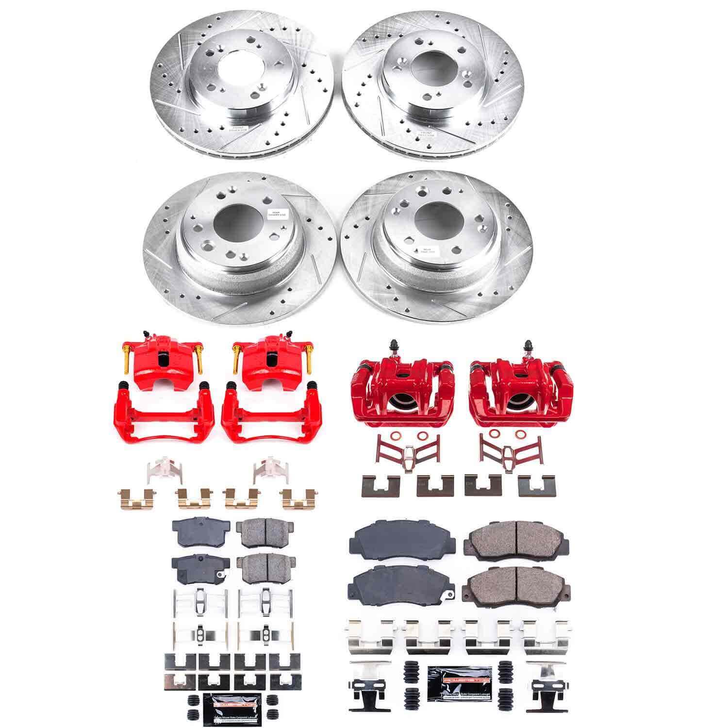 Power Stop KC705 Front And Rear Z23 Evolution Sport Performance 1-Click Pad And Rotor Kit With Calipers for 1995-1998 Honda Odyssey product image
