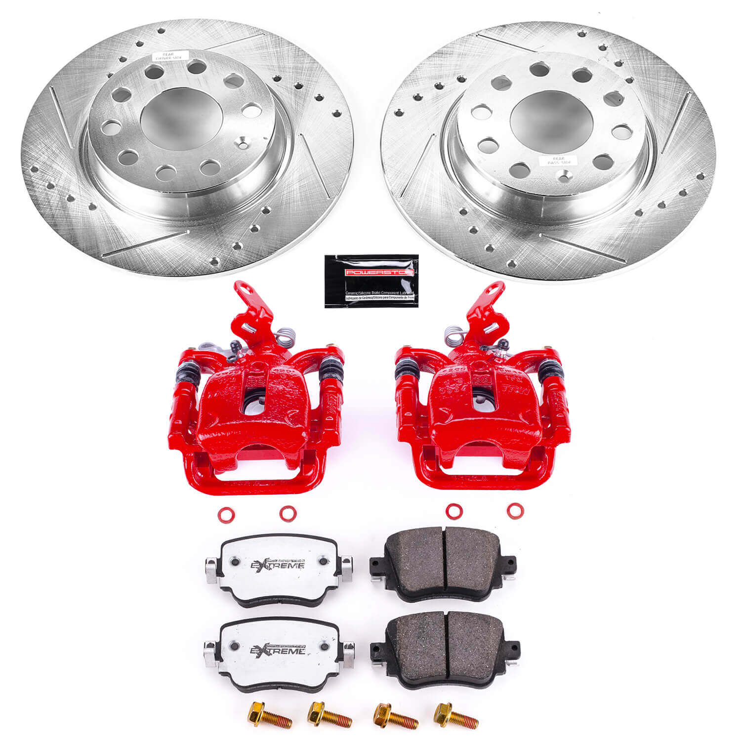 Power Stop KC7053-26 Z26 Street Warrior 1-Click Pad And Rotor Kit With Calipers for 2015-2021 Volkswagen Golf product image