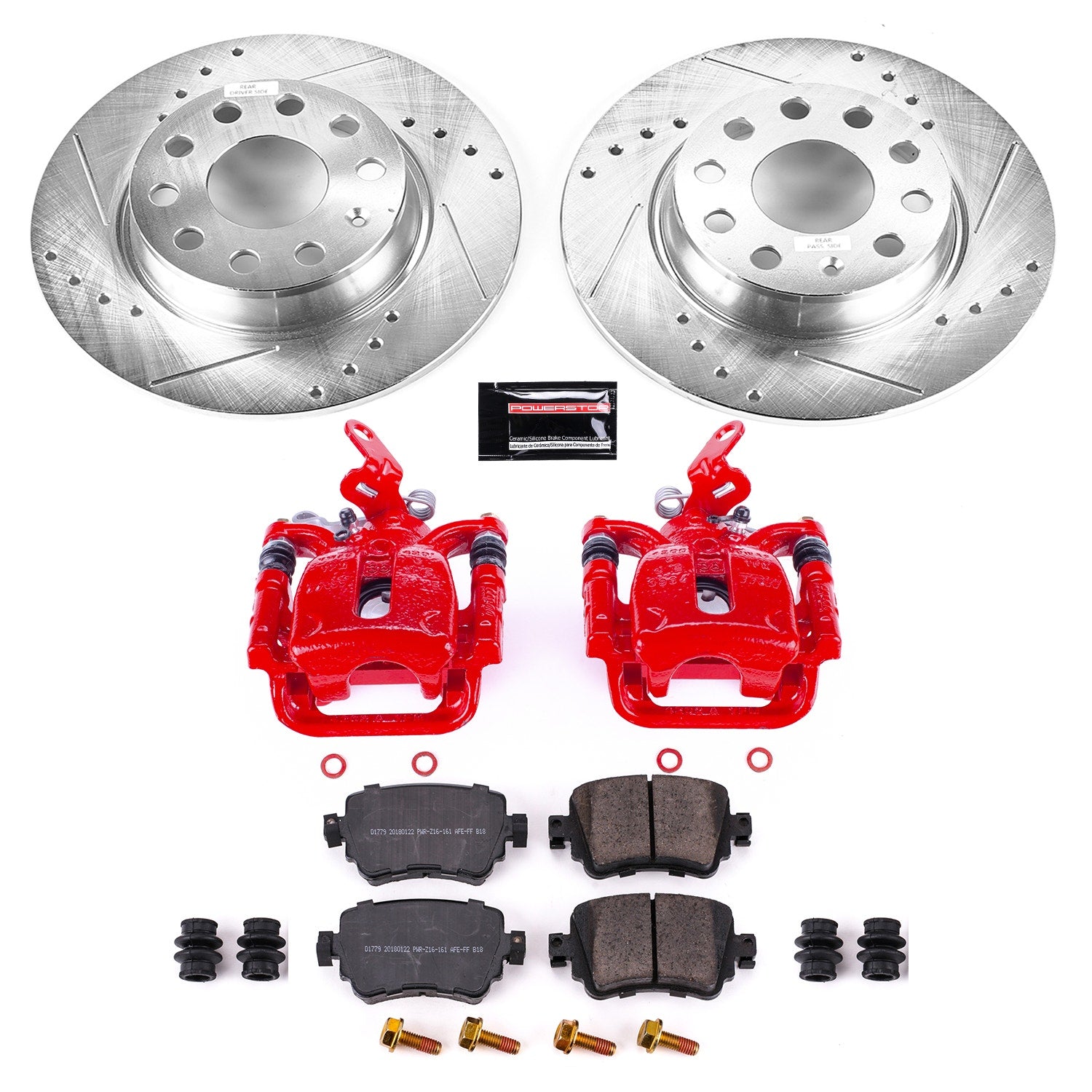 Power Stop KC7053 Z23 Evolution Sport Performance Pad And Rotor Kit With Calipers for 2015-2021 Volkswagen Golf product image
