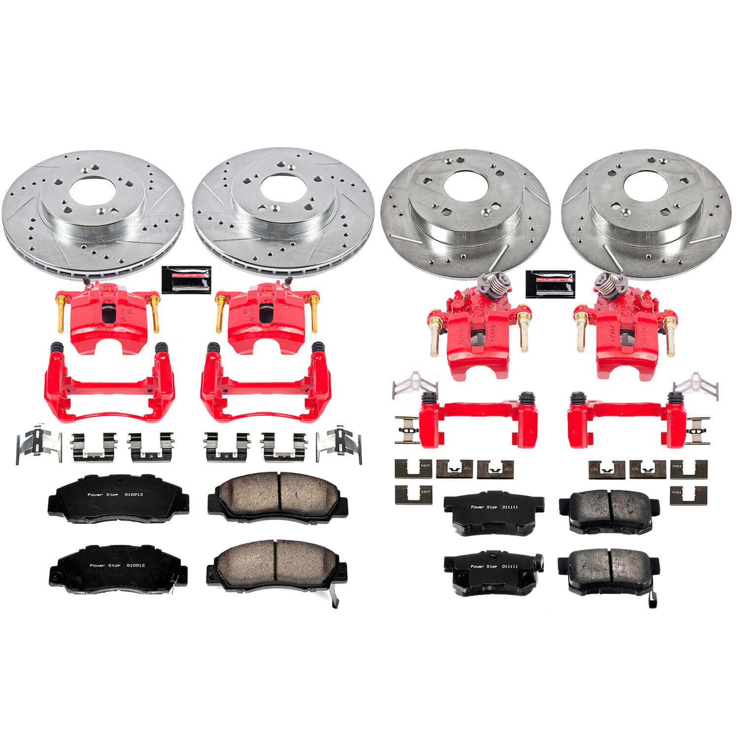 Power Stop KC706 Z23 Evolution Sport Performance 1-Click Brake Kit With Calipers (Front And Rear) for 1997-2001 Honda Prelude product image