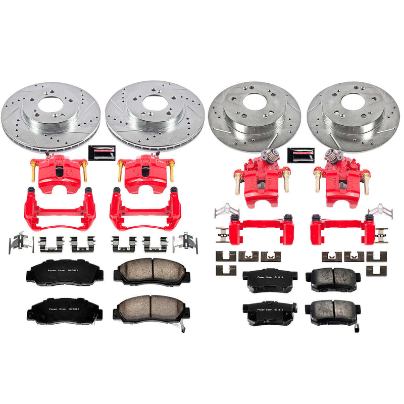 Power Stop KC706 Z23 Evolution Sport Performance 1-Click Brake Kit With Calipers (Front And Rear) for 1997-2001 Honda Prelude product image