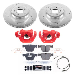 Power Stop KC7087 Rear Z23 Evolution Sport Performance 1-Click Pad And Rotor Kit With Calipers for 2010-2015 BMW 750I product image