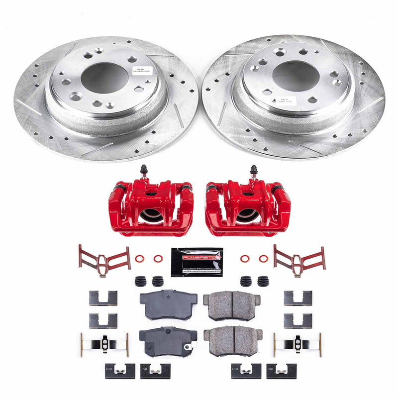 Power Stop KC709 Rear Z23 Evolution Sport Performance 1-Click Pad And Rotor Kit With Calipers for 1996-1998 Acura RL product image