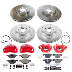 Power Stop KC7098 Front And Rear Z23 Evolution Sport Performance 1-Click Pad And Rotor Kit With Calipers for 2010-2015 BMW 750I product image