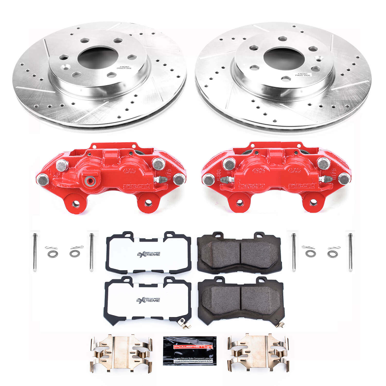 Power Stop KC7126-36 Z36 Extreme Performance Truck And Tow 1-Click Front Brake Kit With Calipers for 2015-2019 Chevrolet Colorado product image