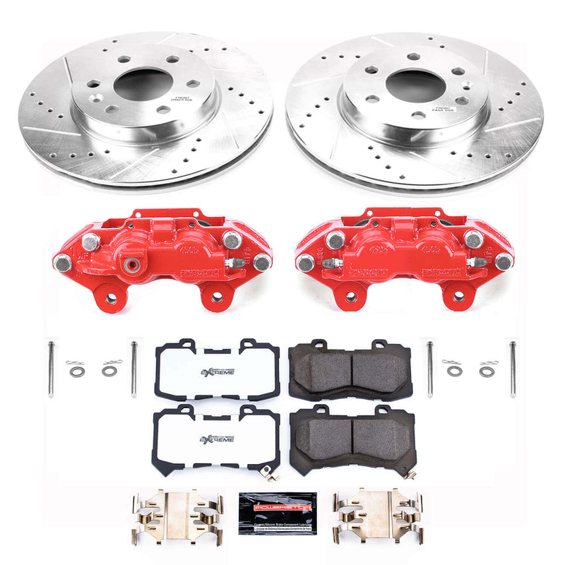 Power Stop KC7126-36 Z36 Extreme Performance Truck And Tow 1-Click Front Brake Kit With Calipers for 2015-2019 Chevrolet Colorado product image