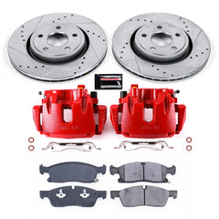 Power Stop KC7133 Z23 Evolution Sport Performance 1-Click Drilled And Slotted Front Brake Kit With Calipers for 2016-2019 Jeep Grand Cherokee 75TH Anniversary product image