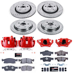 Power Stop KC7136 Z23 Evolution Sport Performance 1-Click Drilled And Slotted Front And Rear Brake Kit With Calipers for 2016-2019 Jeep Grand Cherokee 75TH Anniversary product image