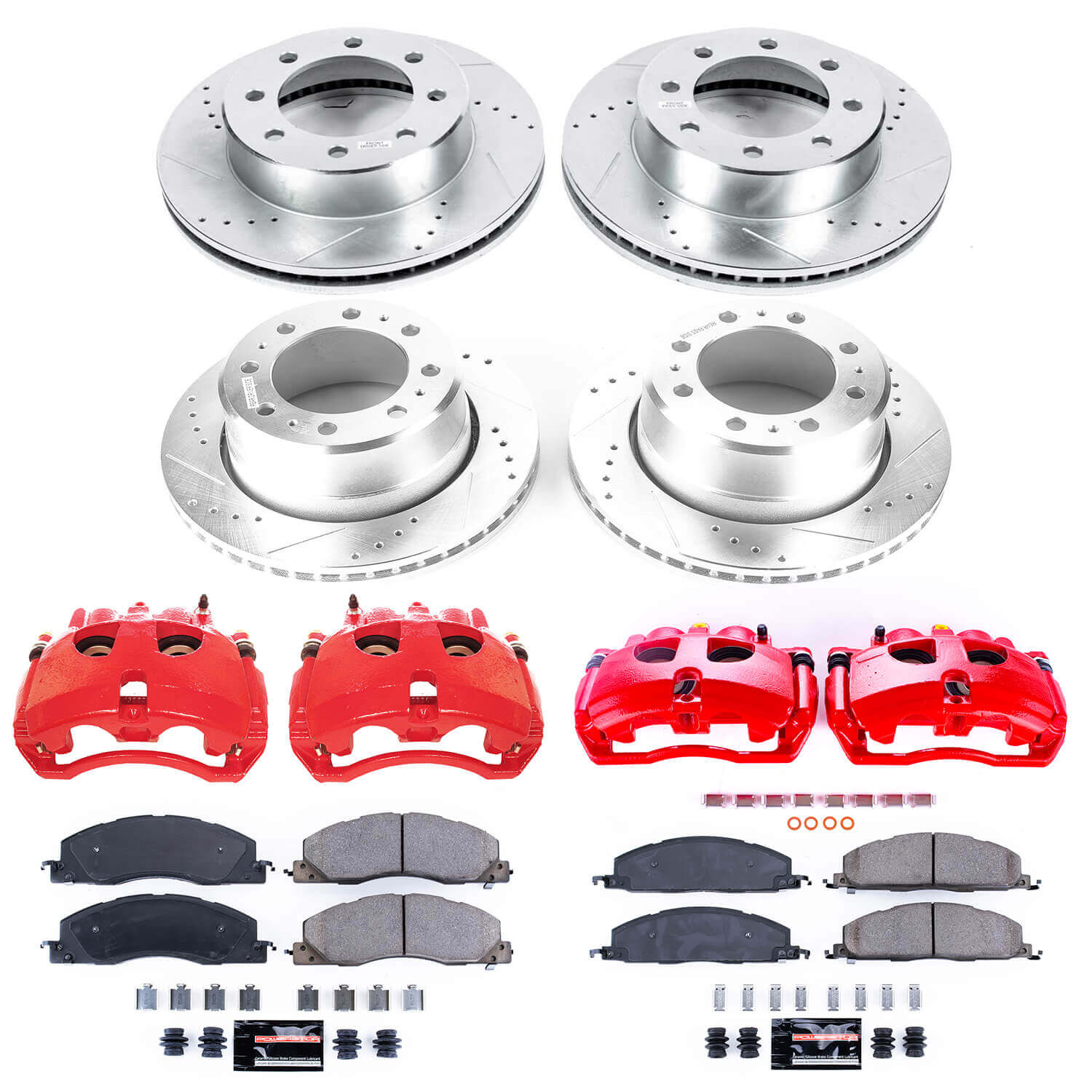 Power Stop KC7141A Z23 Evolution Sport Performance Pad And Rotor Kit With Calipers for 2013-2018 Dodge Ram 3500 product image