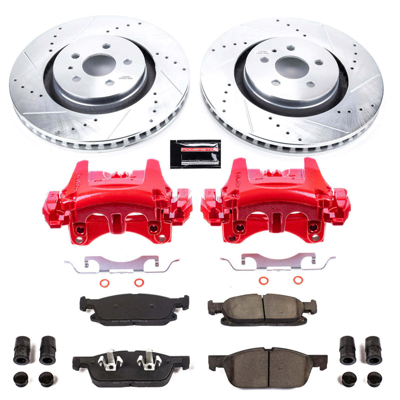 Power Stop KC7143 Z23 Evolution Sport Performance Pad And Rotor Kit With Calipers for 2015-2018 Ford Edge product image