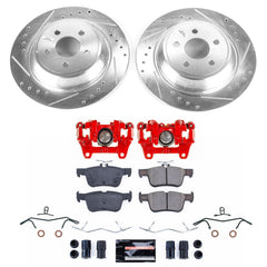 Power Stop KC7144B - Rear Z23 Evolution Sport Performance 1-Click Pad And Rotor Kit With Calipers vehicle fitment brake part