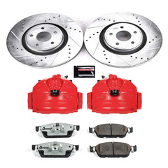 Power Stop KC7147-26 Z26 Street Warrior 1-Click Front Brake Kit With Calipers for 2014-2018 Ford Focus St product image