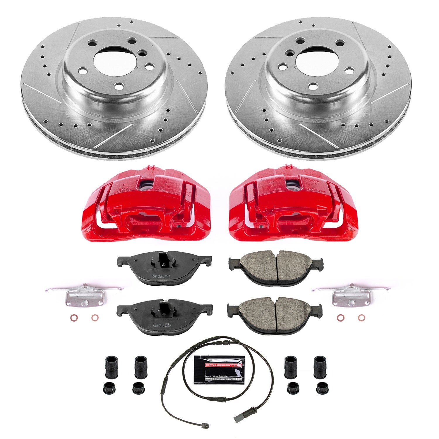 Power Stop KC7162 Front Z23 Evolution Sport Performance 1-Click Pad And Rotor Kit With Calipers for 2012-2013 BMW 528I product image