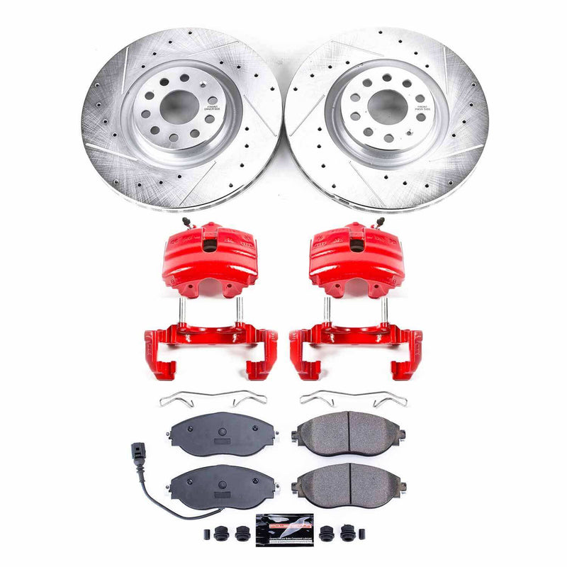 Power Stop KC7175 Front Z23 Evolution Sport Performance 1-Click Pad And Rotor Kit With Calipers for 2021-2024 Volkswagen GTI product image