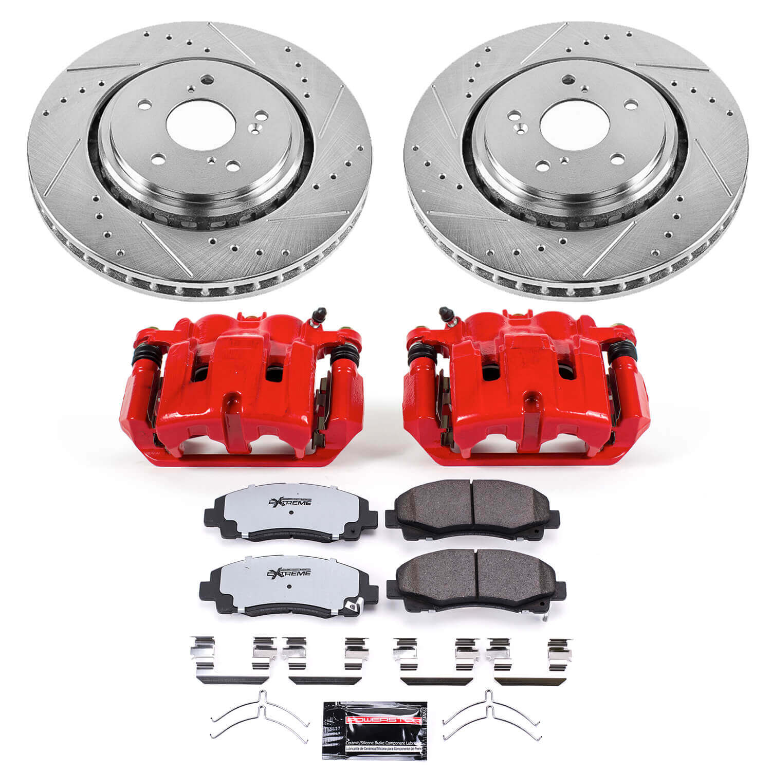 Power Stop KC7214-36 Z36 Extreme Performance Truck And Tow 1-Click Front Brake Kit With Calipers for 2015-2018 Acura TLX product image