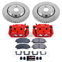 Power Stop KC7214 - Z23 Evolution Sport Performance 1-Click Drilled And Slotted Front Brake Kit With Calipers vehicle fitment brake part