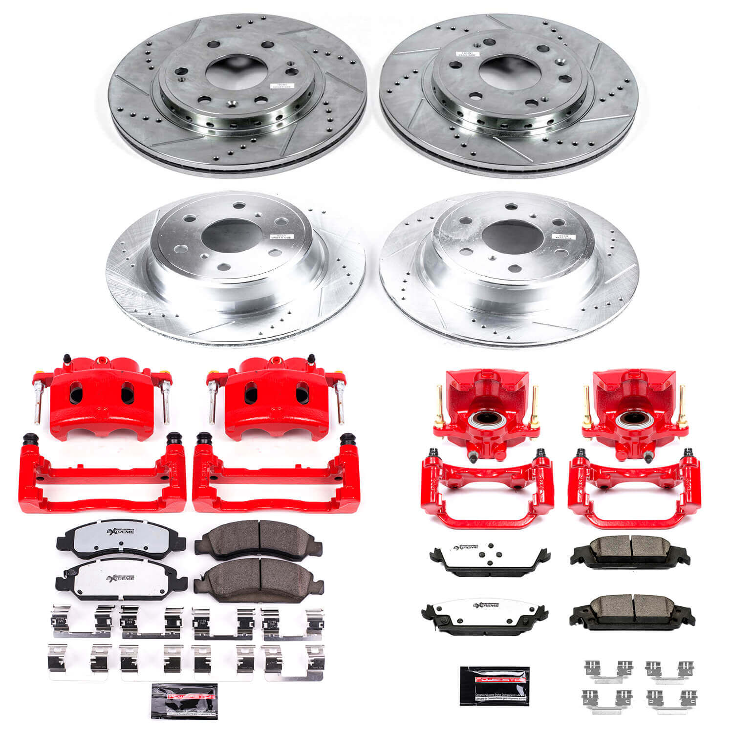 Power Stop KC7225-36 Z36 Extreme Performance Truck And Tow 1-Click Front And Rear Brake Kit With Calipers for 2015-2020 Chevrolet Tahoe Ppv, Ssv product image