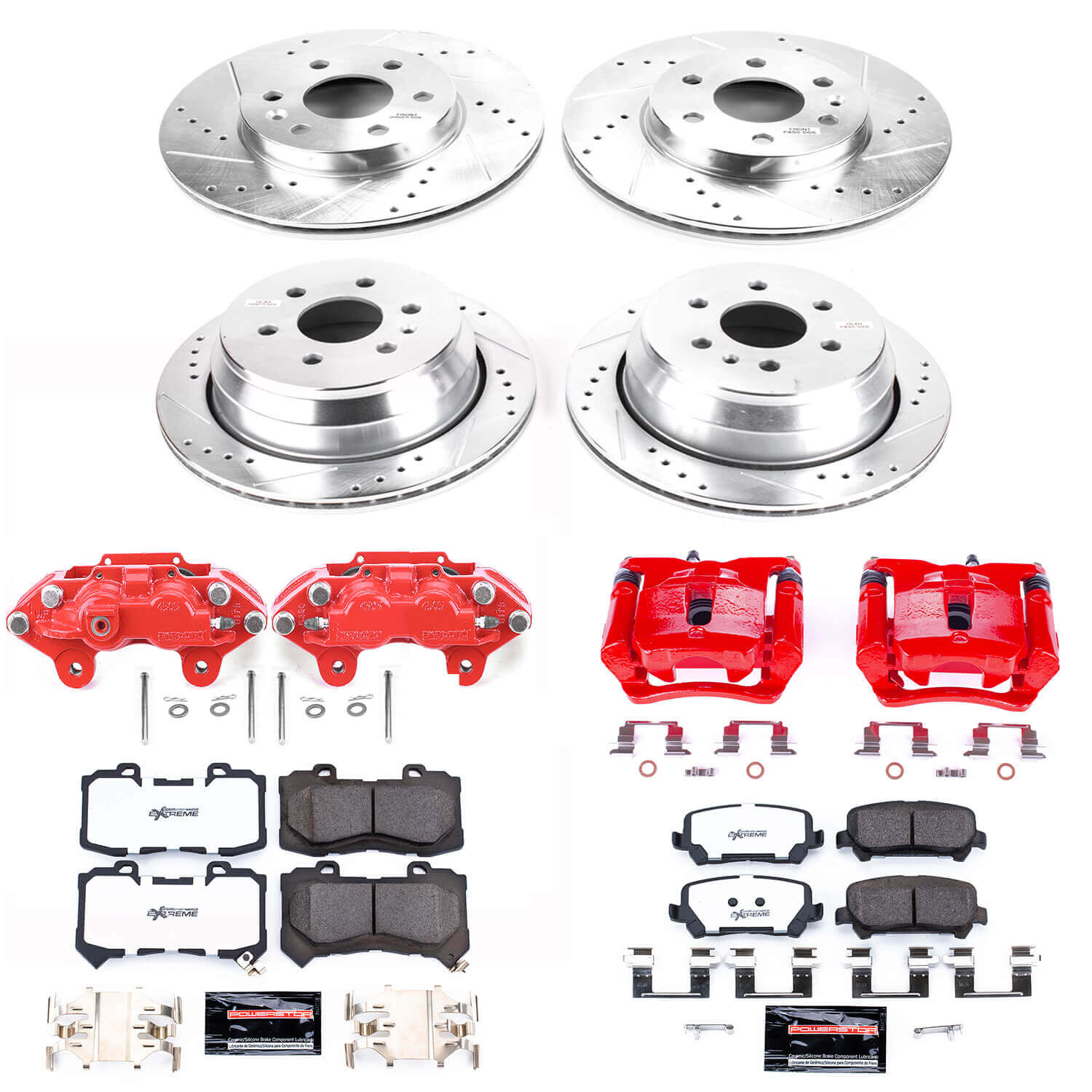 Power Stop KC7228 36 - Z36 Extreme Performance Truck And Tow 1-Click Pad And Rotor Kit With Calipers for 2015-2019 Chevrolet Colorado product image