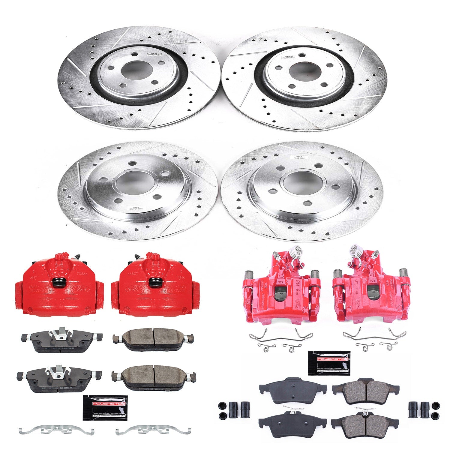 Power Stop KC7233 Z23 Evolution Sport Front And Rear Brake Kit for 2014-2018 Ford Focus St product image