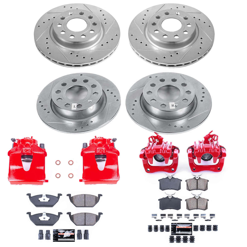 Power Stop KC7242 Z23 Evolution Sport Performance Pad And Rotor Kit With Calipers for 2013-2014 Volkswagen Jetta S product image