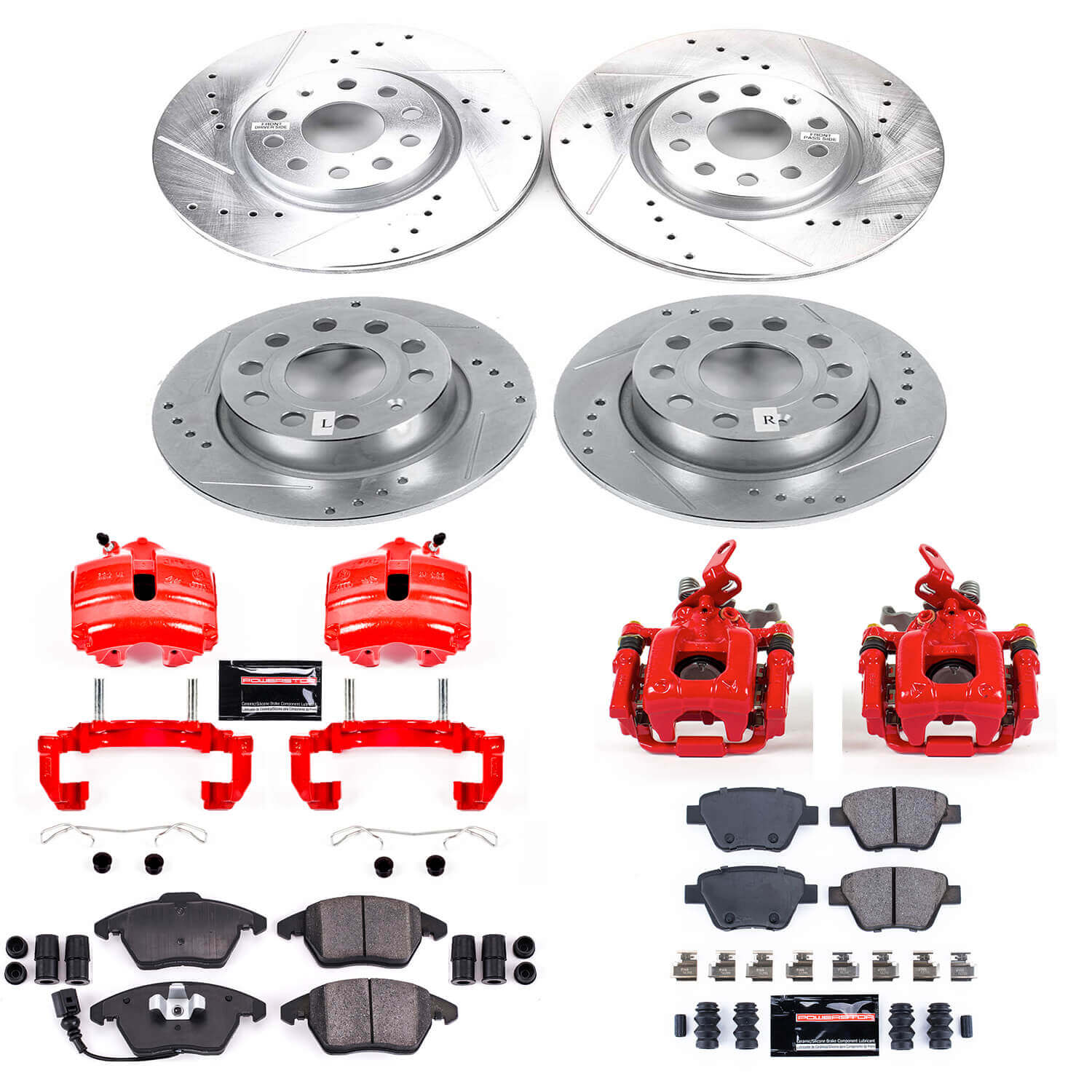 Power Stop KC7280 Z23 Evolution Sport Front And Rear Brake Kit for 2013-2018 Volkswagen Beetle product image