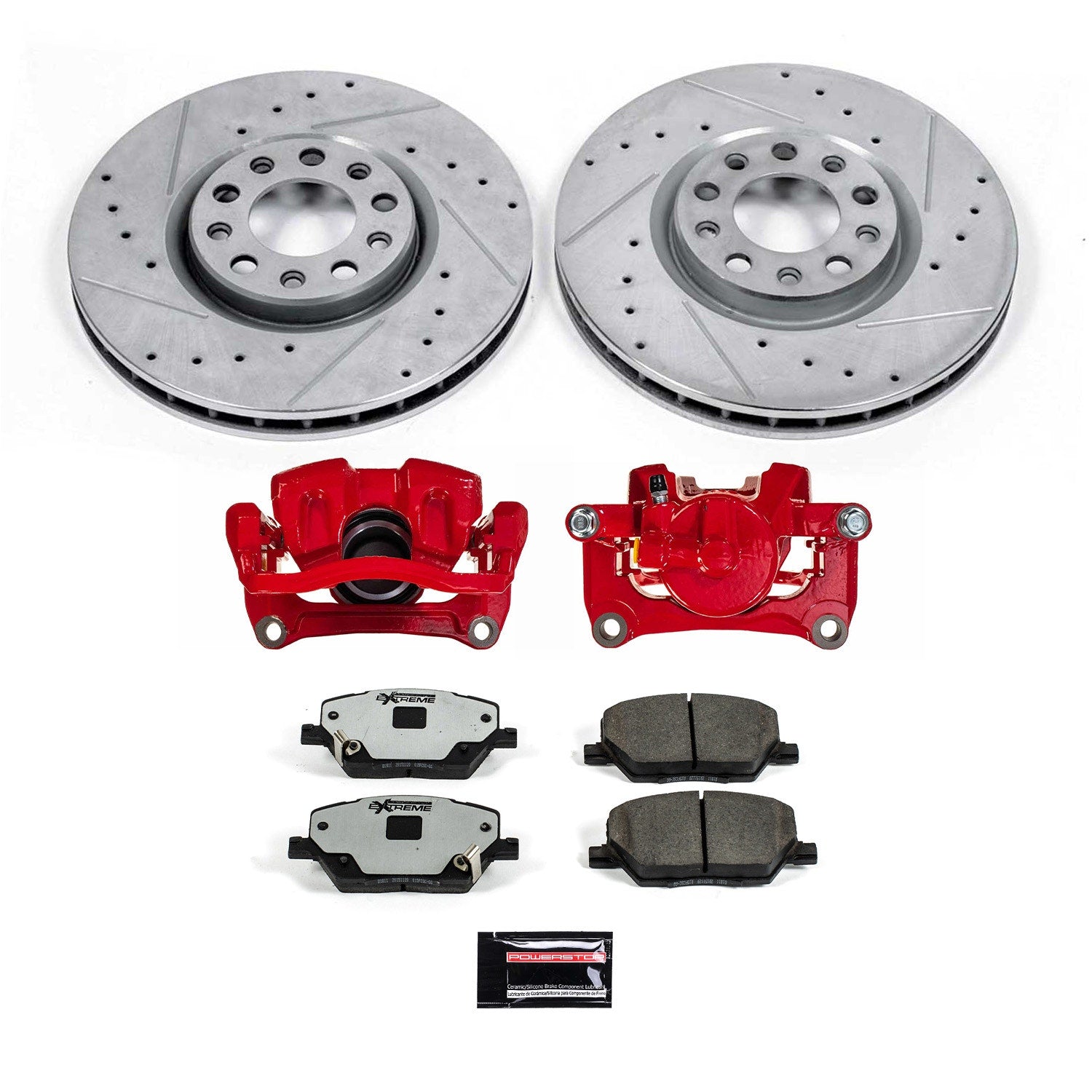 Power Stop KC7299-36 Front Z36 Extreme Performance Truck And Tow 1-Click Pad And Rotor Kit With Calipers for 2016-2018 Fiat 500X product image
