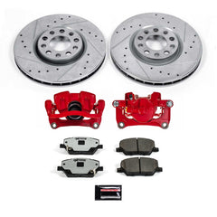 Power Stop KC7299-36 Front Z36 Extreme Performance Truck And Tow 1-Click Pad And Rotor Kit With Calipers for 2016-2018 Fiat 500X product image