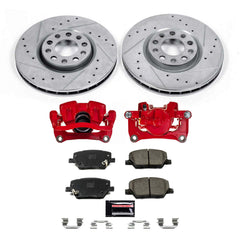 Power Stop KC7299 Front Z23 Evolution Sport Performance 1-Click Pad And Rotor Kit With Calipers for 2016-2018 Fiat 500X product image