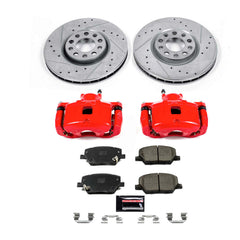 Power Stop KC7299A Front Z23 Evolution Sport Performance 1-Click Pad And Rotor Kit With Calipers for 2017 Jeep Compass product image