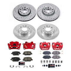 Power Stop KC7300 Front And Rear Z23 Evolution Sport Performance 1-Click Pad And Rotor Kit With Calipers for 2016-2018 Fiat 500X product image