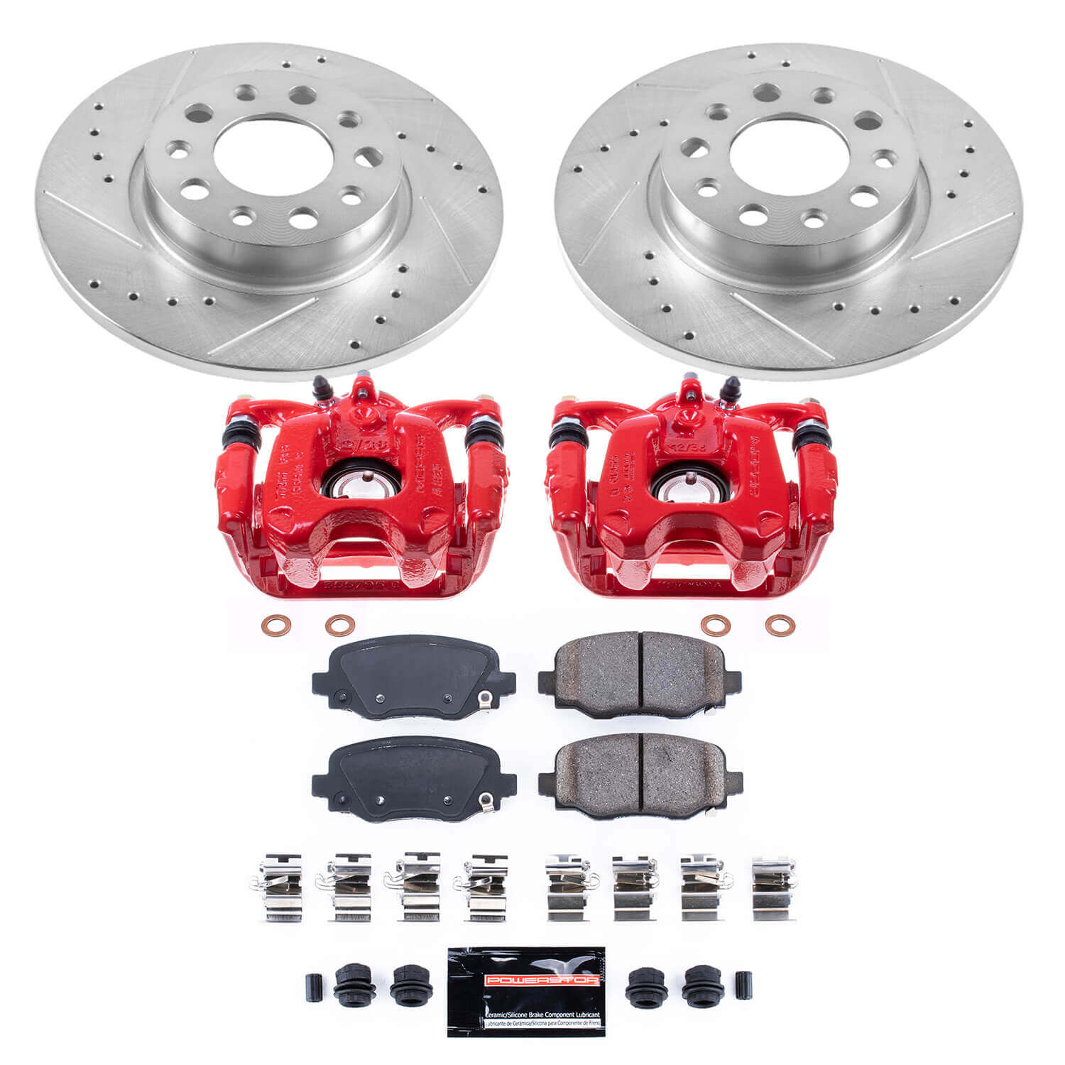 Power Stop KC7301 Z23 Evolution Sport Performance Pad And Rotor Kit With Calipers for 2016-2020 Fiat 500X product image
