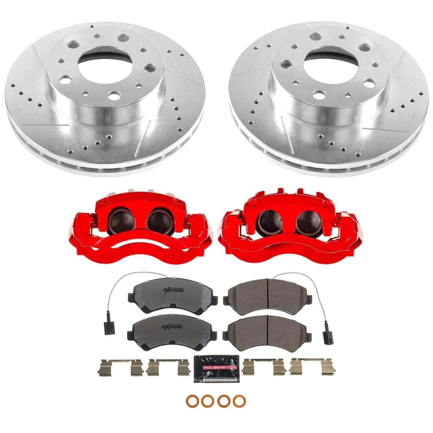 Power Stop KC7303-36 Z36 Truck And Tow Front Pad And Rotor Kit With Calipers for 2014-2024 Dodge Ram Promaster 1500 product image
